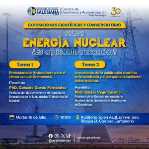 Afiche de las Exposiciones Científicas y Conversatorio sobre Energía Nuclear